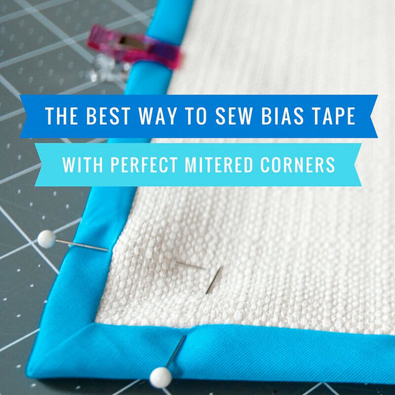 The Best Way To Sew Bias Tape With Mitered Corners {photos plus a video}