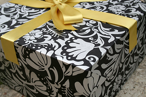 Cristin Siegel made this sophisticated wedding card box covered in 