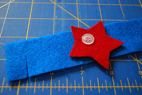 Merriment :: Fourth of July felt and button star napkin rings by  Kathy Beymer