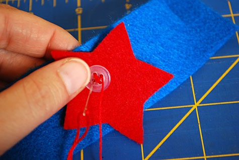 Merriment :: Fourth of July felt and button star napkin rings by  Kathy Beymer