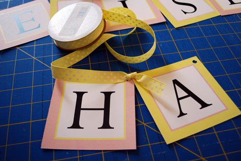 hanging birthday banner