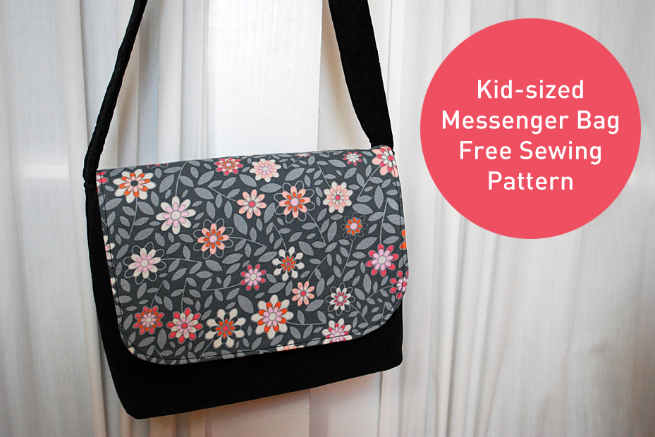 Kid messenger bag free pattern and sewing tutorial