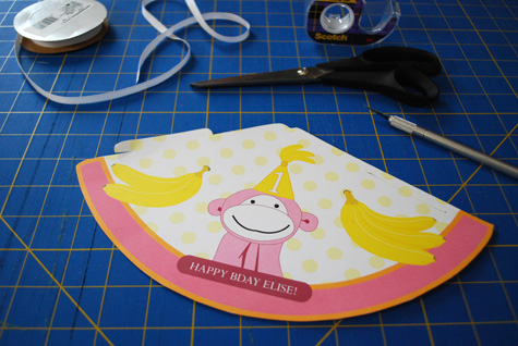 Craft Ideas Birthday Party on Pink Monkey Printable Birthday Party Hat For Kids Free Craft Project
