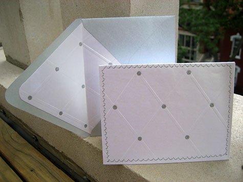 cards for wedding. paper sewn wedding card by