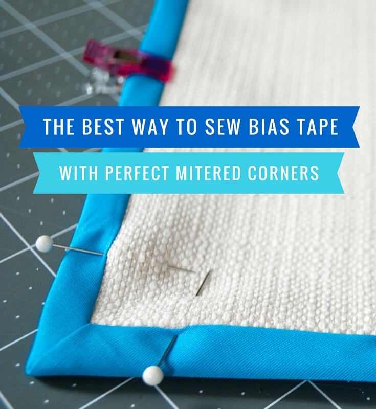 The Best Way To Sew Bias Tape With Mitered Corners {photos plus a video}
