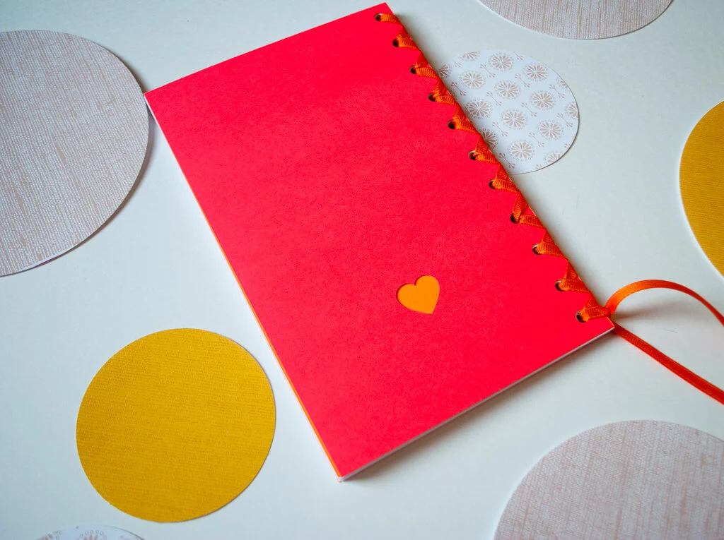 50th birthday book binding using ribbon