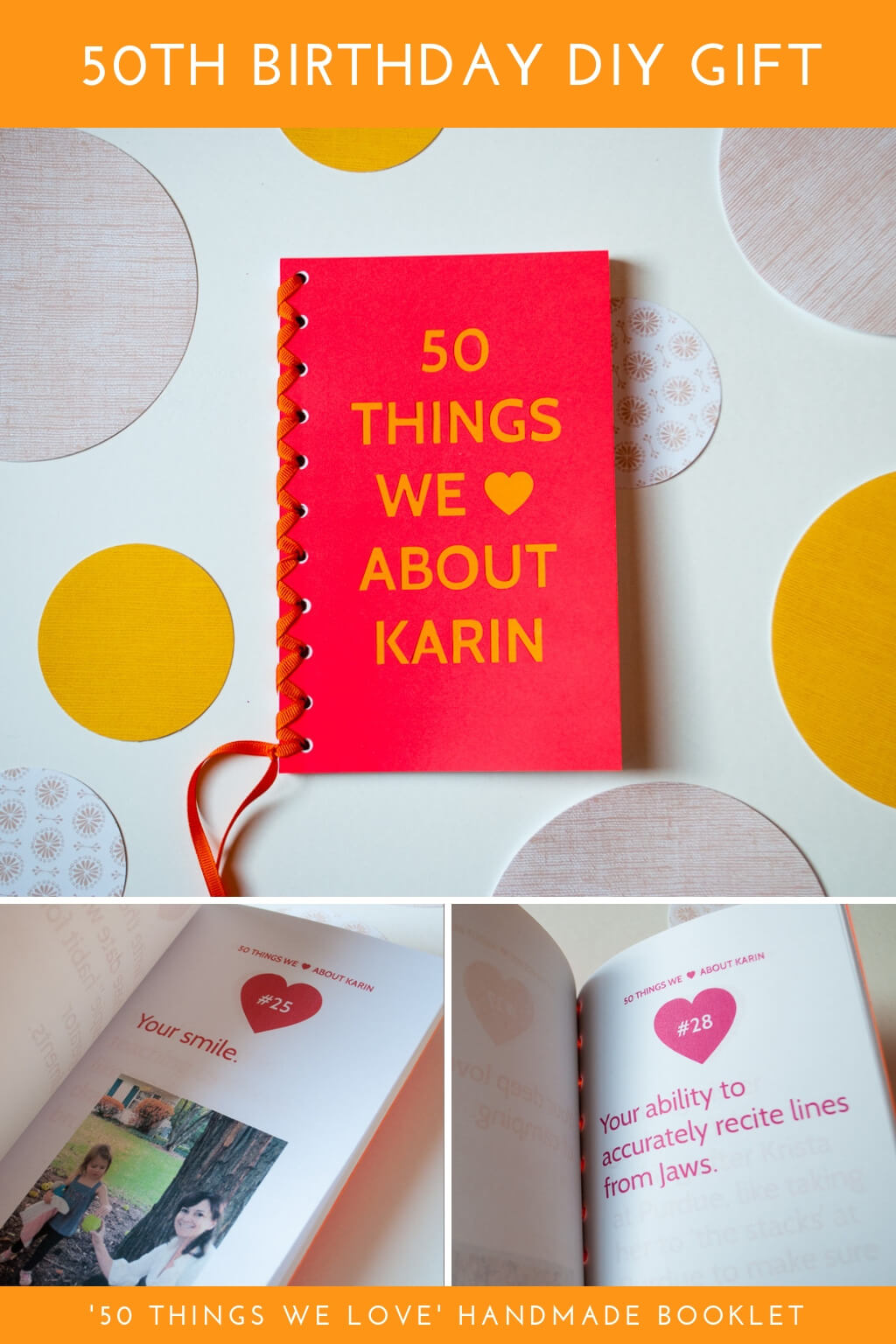 50th birthday handmade book gift ideas