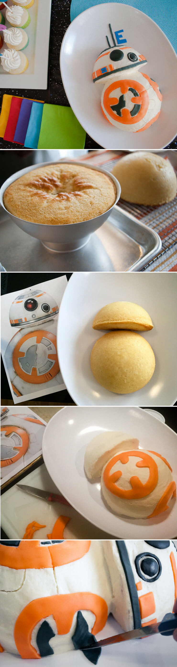 How to make an easy Star Wars BB-8 birthday cake