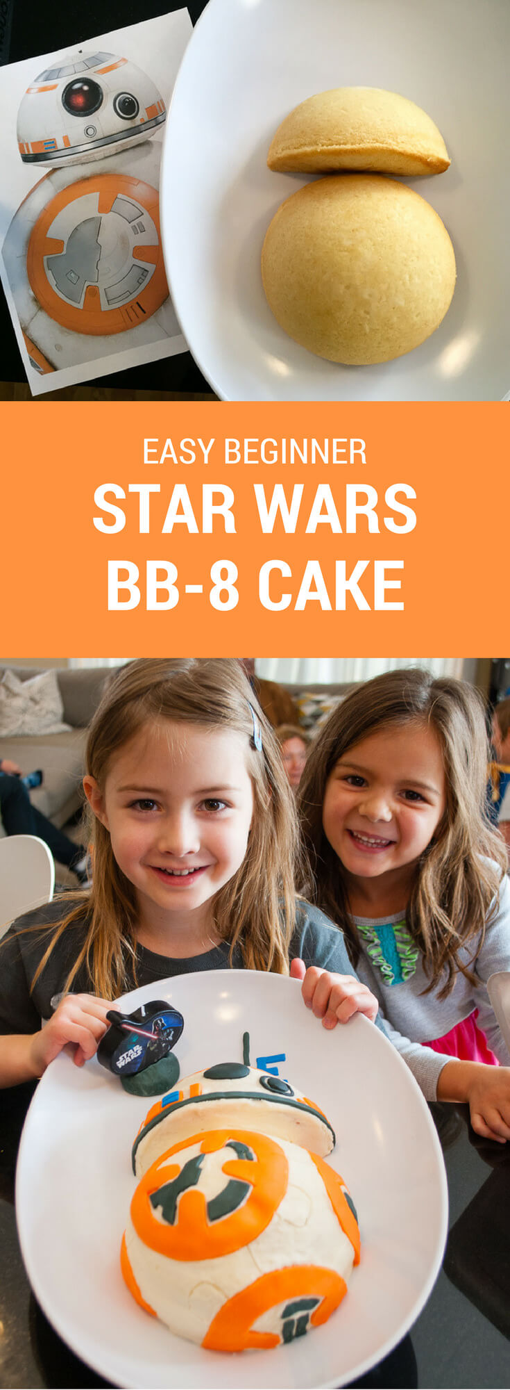 How to make an easy Star Wars BB-8 birthday cake