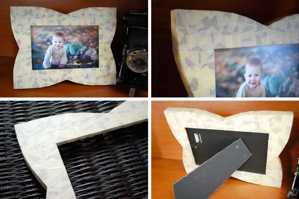 DIY photo frame with masking tape