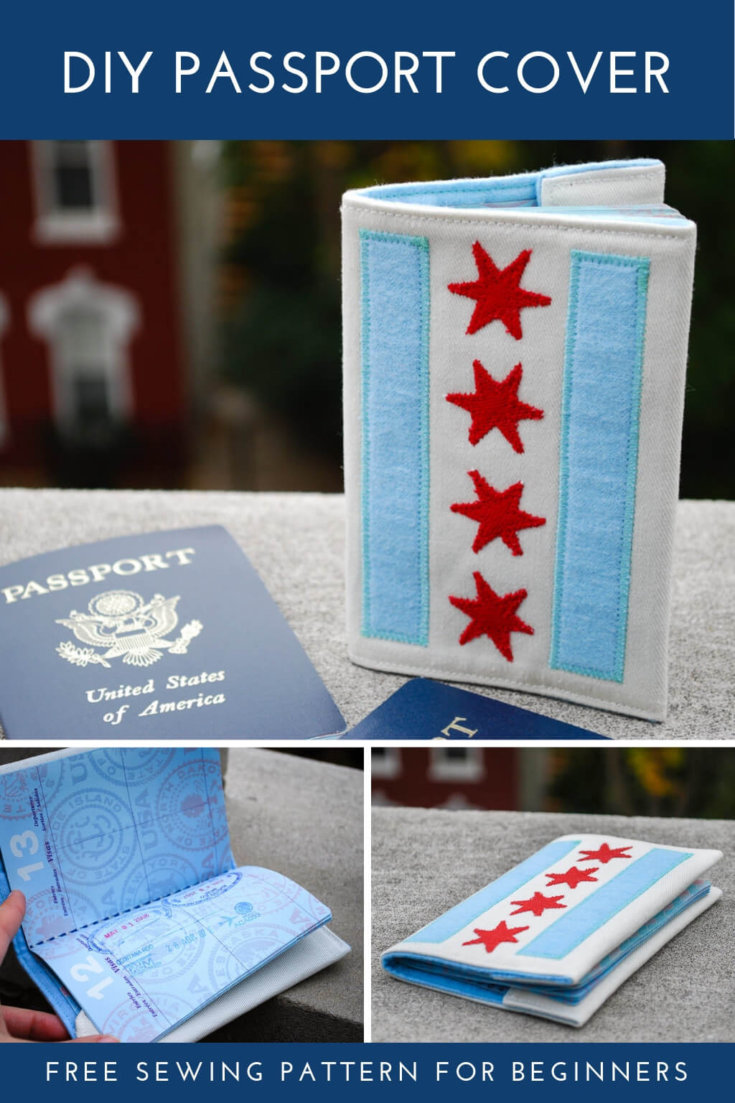 DIY passport cover free sewing pattern Merriment Design