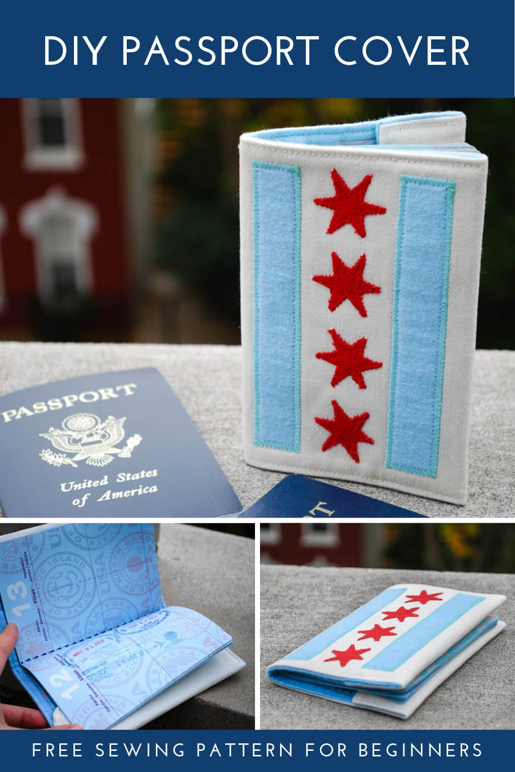 DIY passport cover free sewing patterns