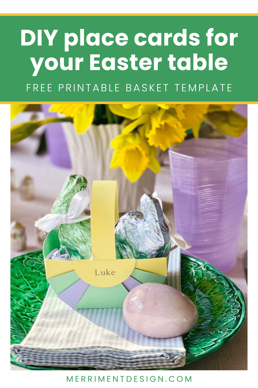 DIY place cards for your Easter table