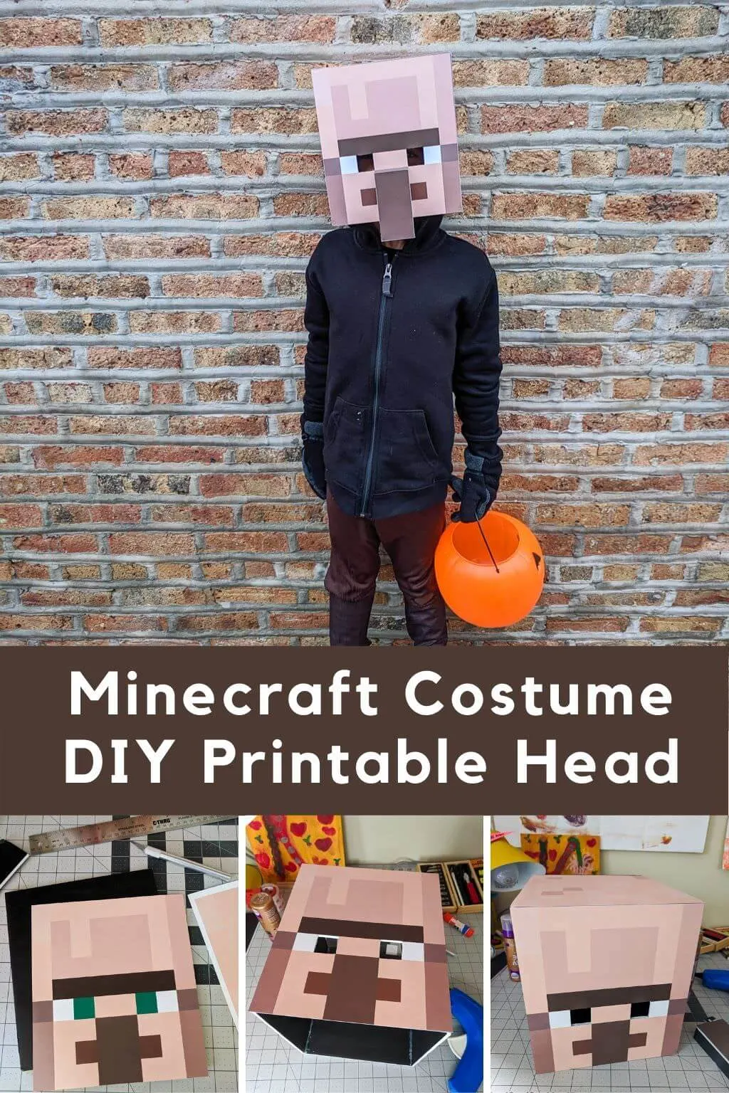 Minecraft costume DIY printable head
