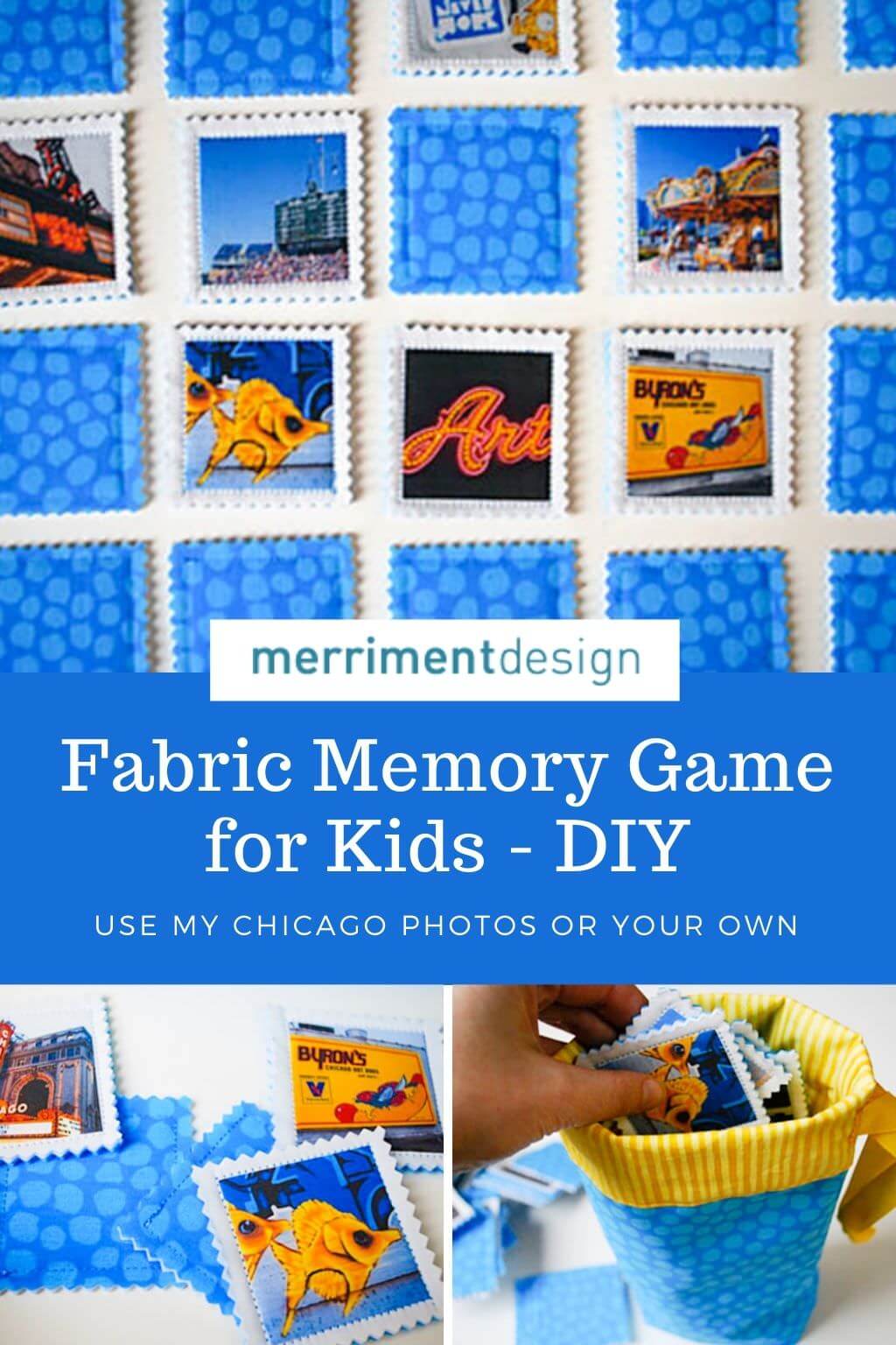 Fabric memory game for kids DIY tutorial