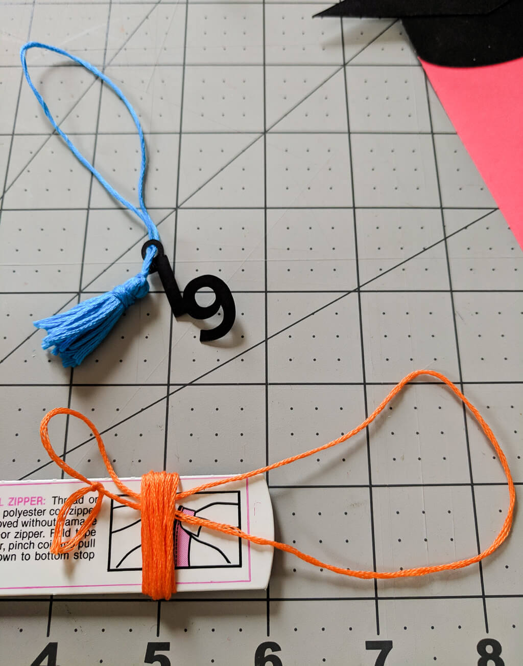 Making DIY tassels from embroidery floss