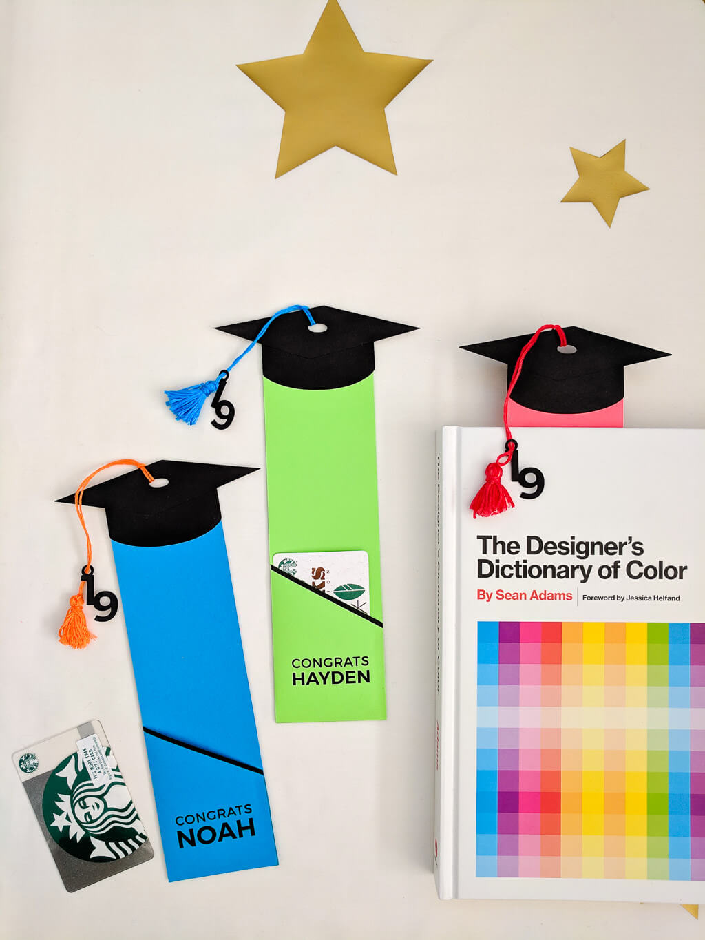 DIY graduation gift card holder template and graduation bookmark for textbooks