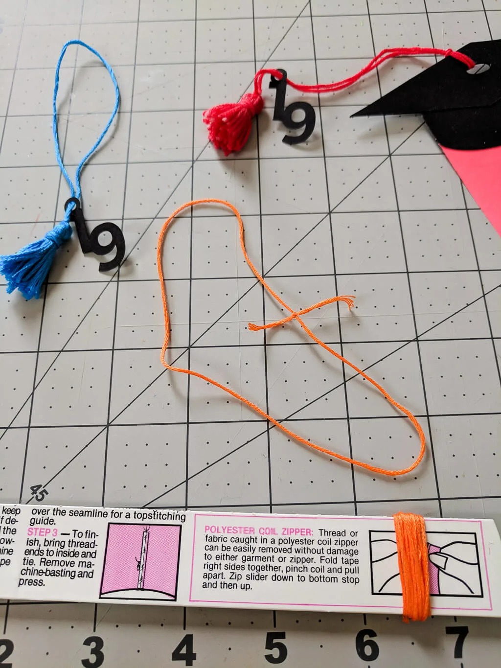 Making DIY tassels from embroidery floss