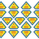 Super Hero Personalized Shield Cupcake Toppers