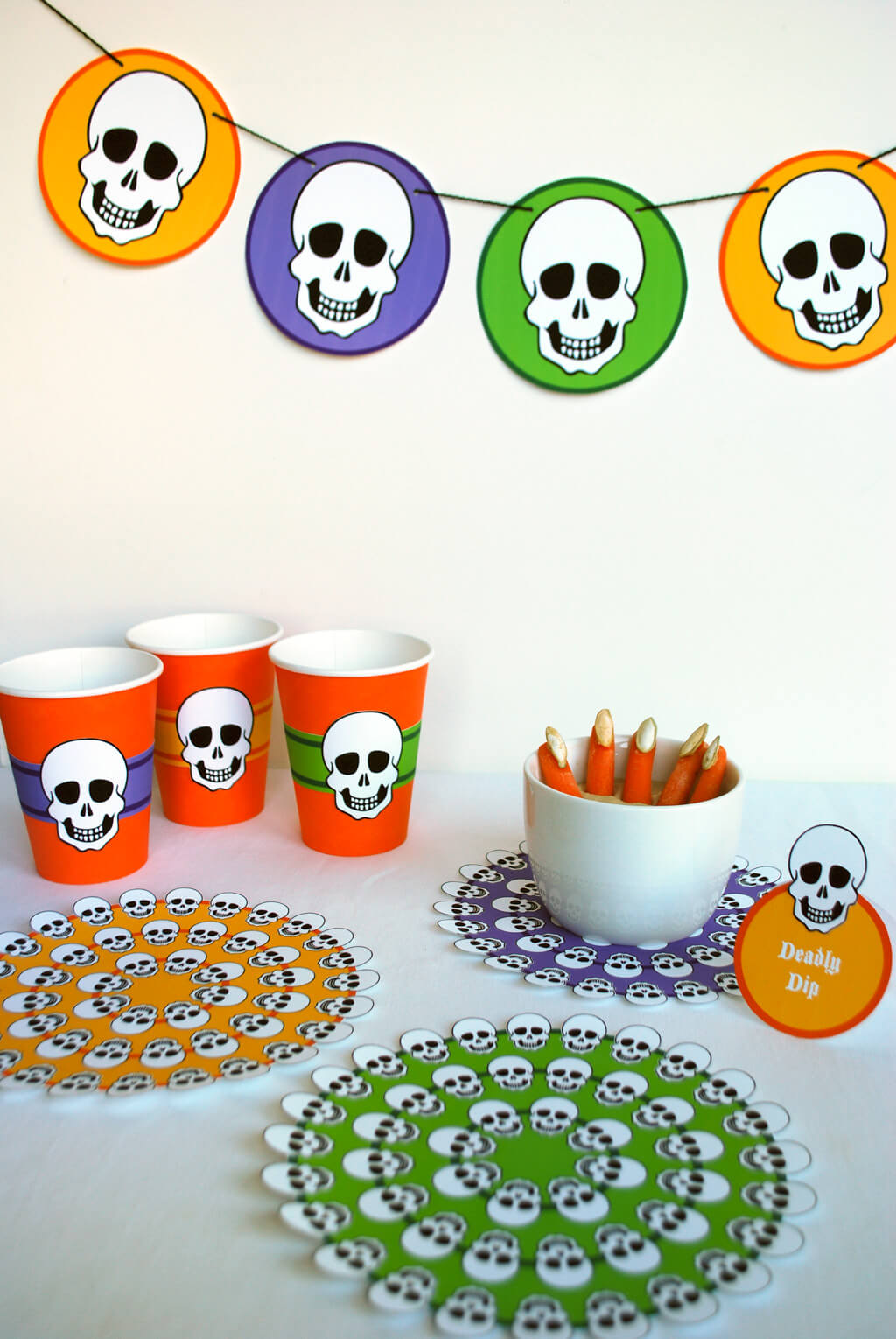 DIY Skeleton Free Printable Halloween Party Decorations