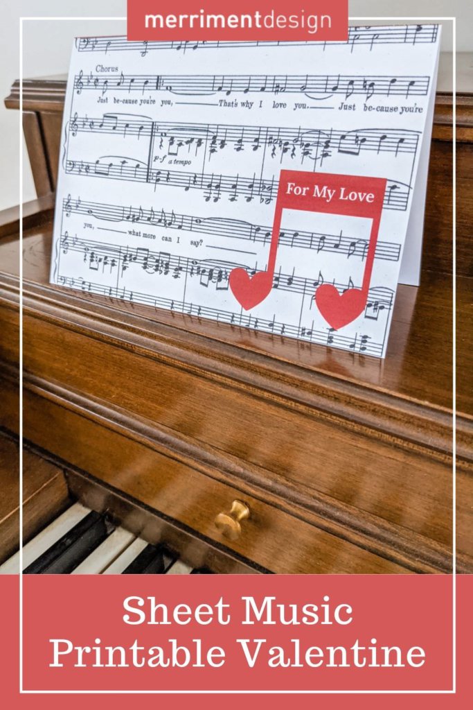 Printable Music Vintage sheet music for piano