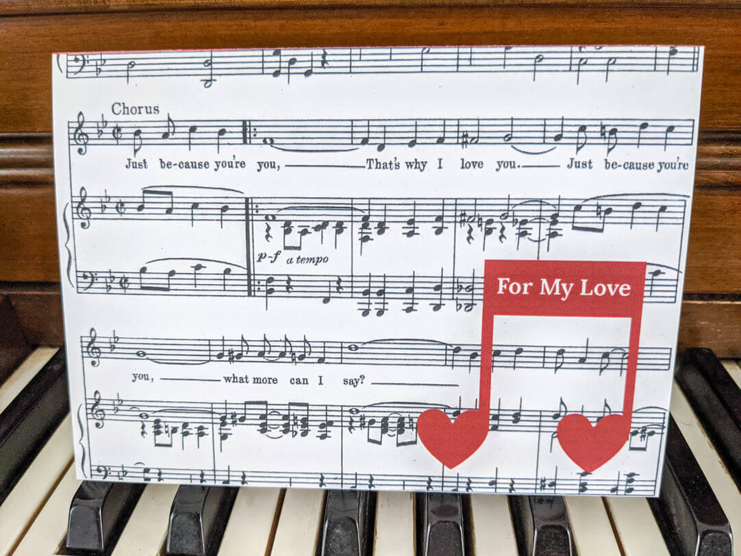 Printable Music Vintage sheet music for piano