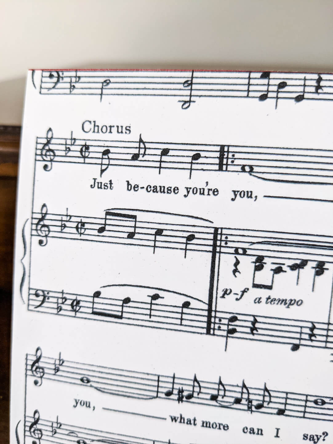 Vintage sheet music for piano