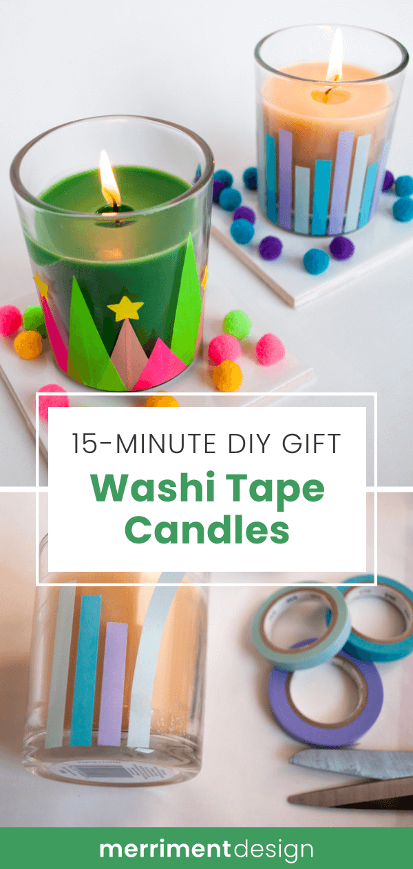 Washi Tape Candles Easy DIY Gift Idea