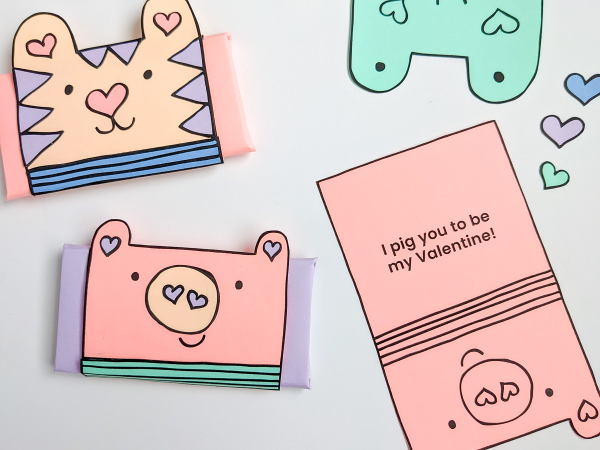 Pig animal pun for Valentine's Day: I pig you to be my Valentine!