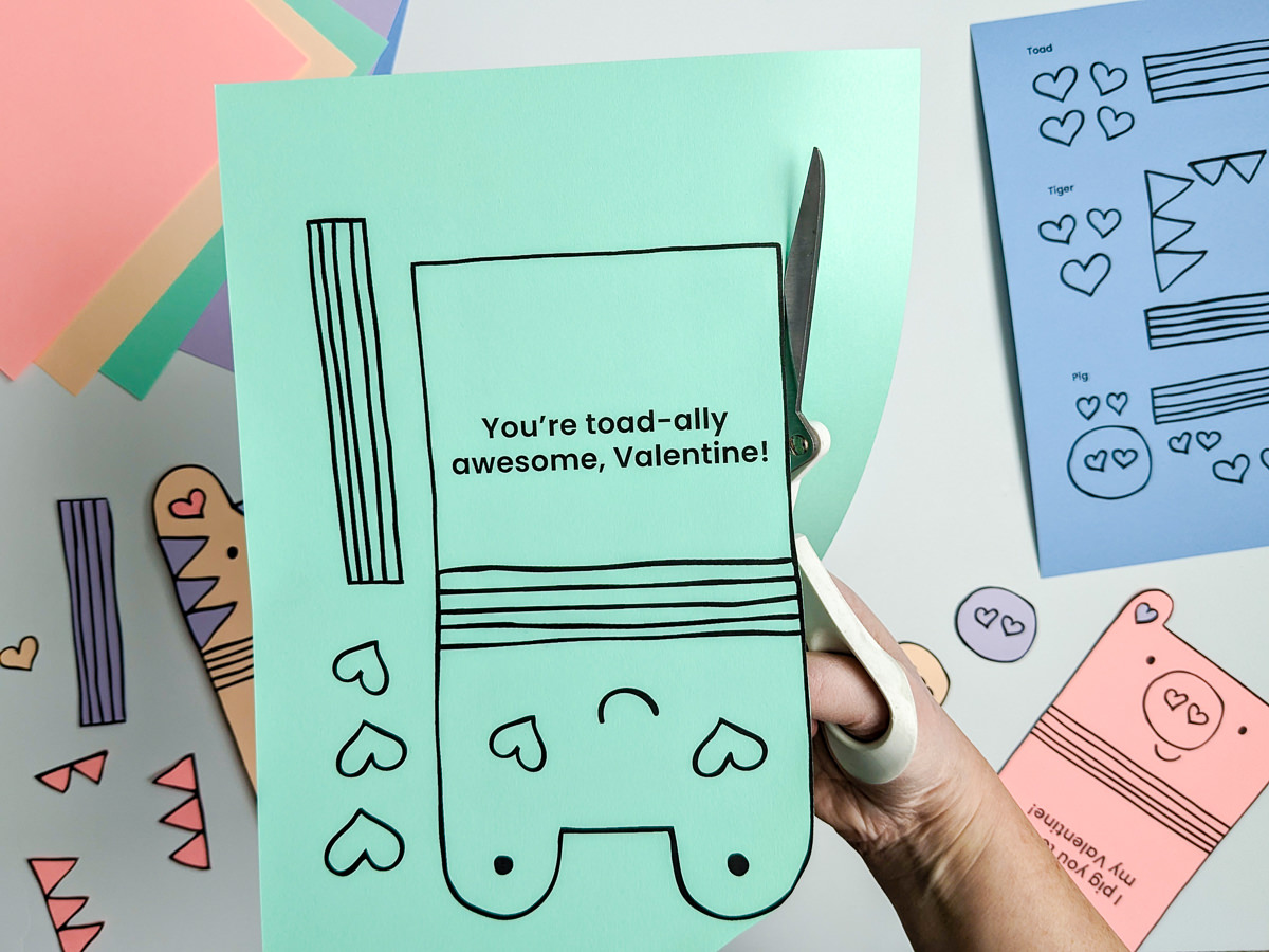 Free printable Toad animal puns candy bar wrappers template for Valentine's Day - you're toad-ally awesome