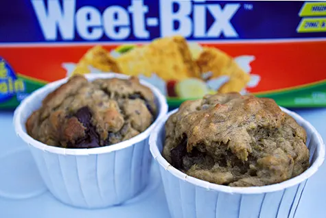 Merriment :: Australian Weet-Bix Banana Chocolate Chunk Muffins