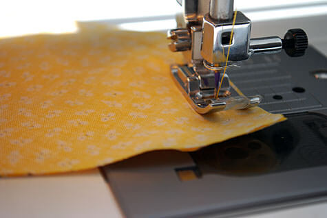 Sewing baby sun hat seams