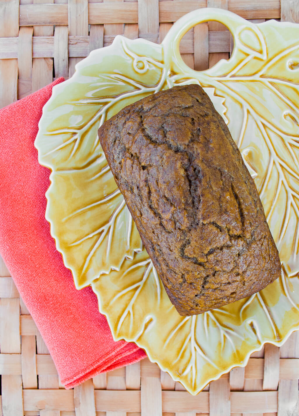 Banana pumpkin bread recipe with less sugar, coconut oil, healthier flours and pumpkin pie spices. Make mini-loaves or full size (I like to make mini-loaves and freeze).