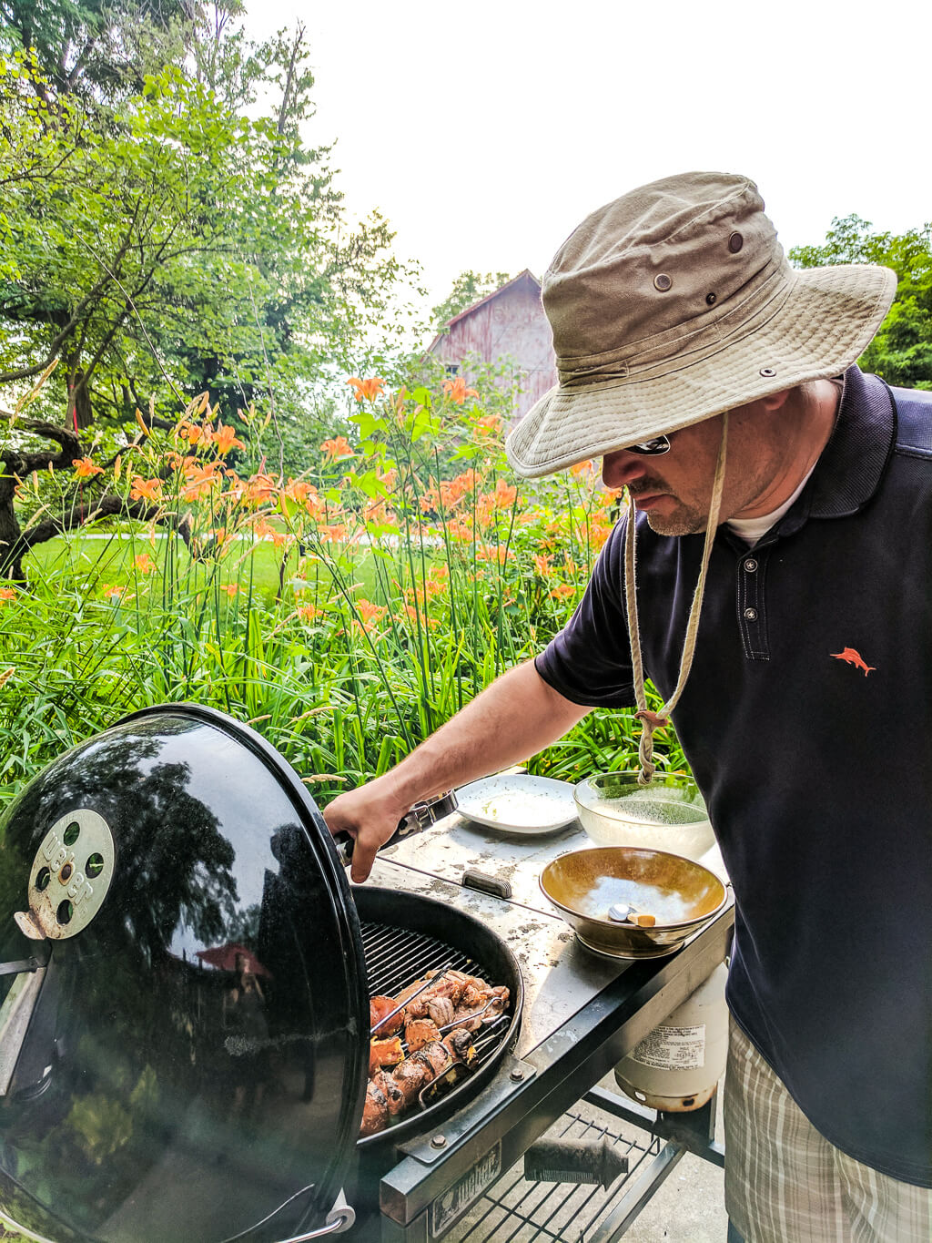 Summer grilling at the farm