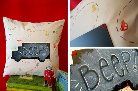 Merriment :: Chalkboard pillows by Kathy Beymer, Photo and Styling by Heather Crosby