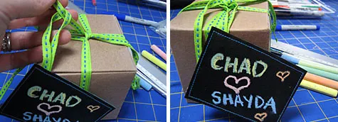 Merriment :: Chalkboard gift tags by Kathy Beymer