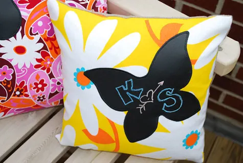 Merriment :: Chalkboard pillows by Kathy Beymer