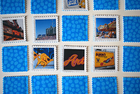 Merriment :: Chicago-themed fabric photo memory game for kids by Kathy Beymer