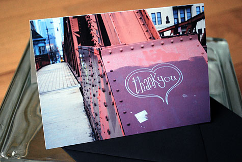 Chicago Avenue Bridge Graffiti Urban Free Printable Thank You Card, Chicago IL