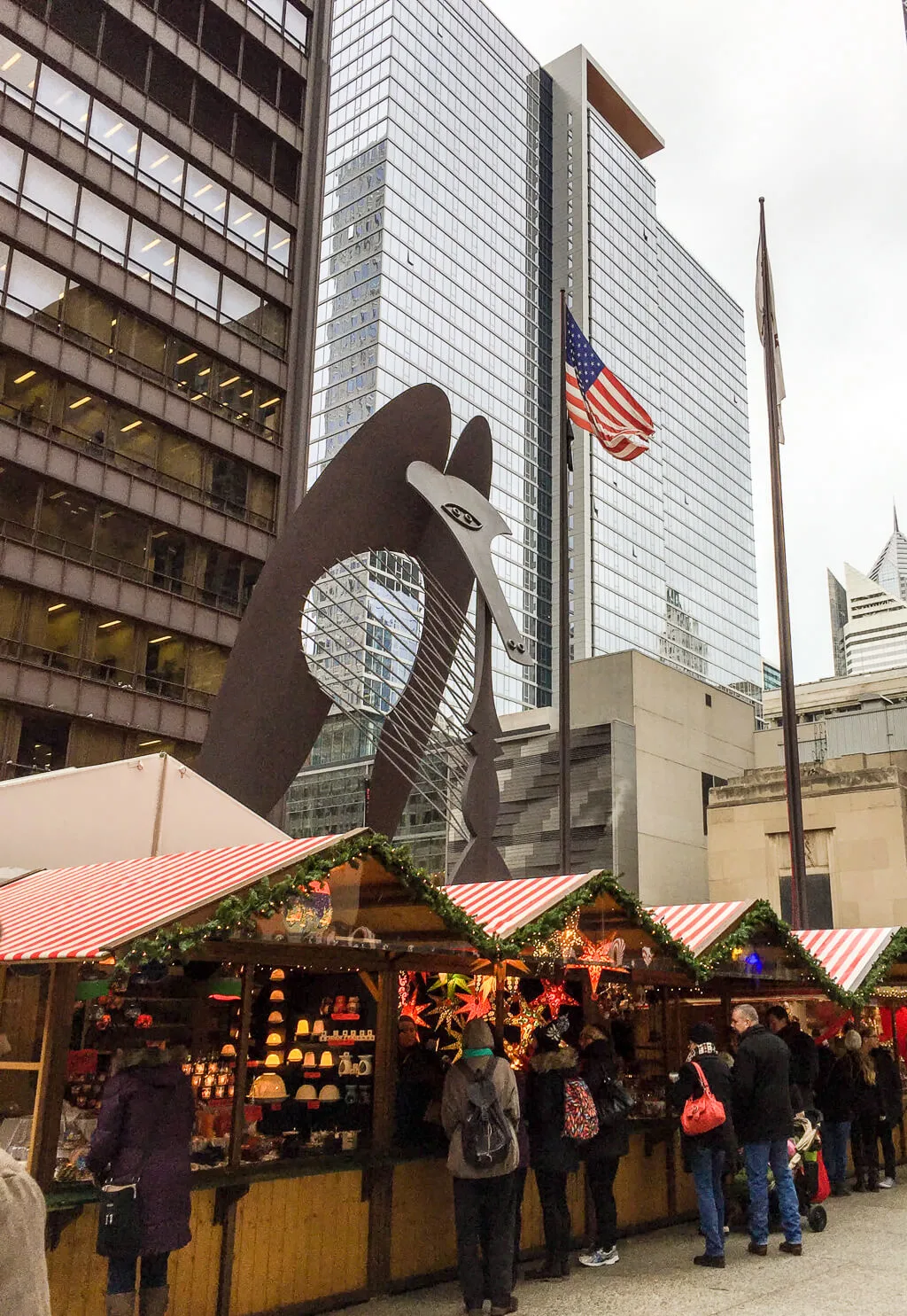 Christkindl German Market in Daley Plaza, Chicago