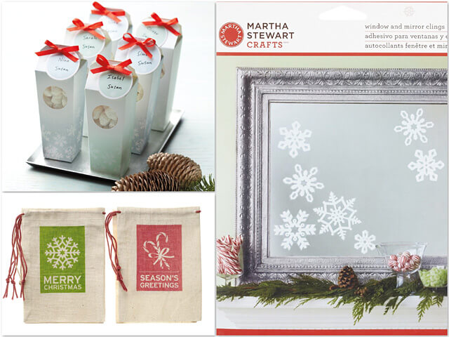 3 Martha Stewart Crafts Christmas Lot Paper Pad Window Clings Brand New