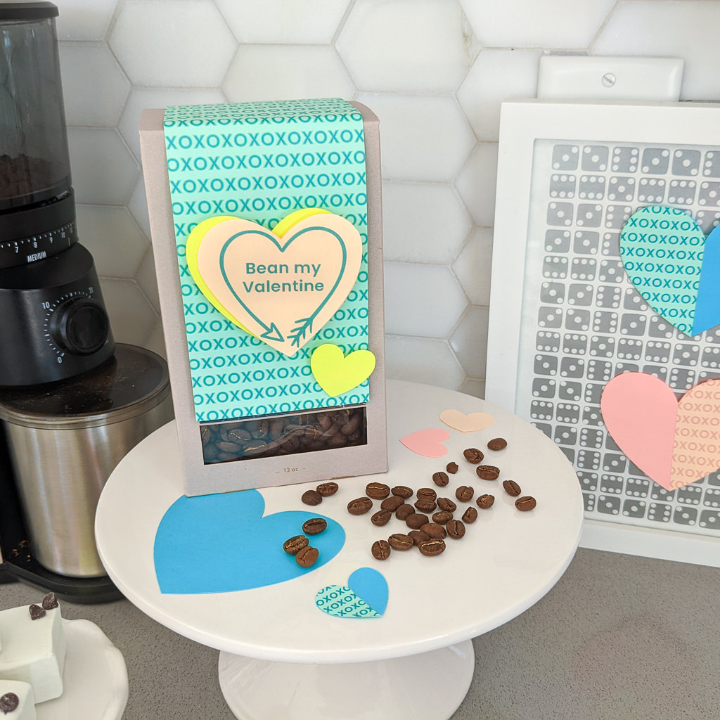 'Bean my Valentine' coffee beans gift for Valentine's Day