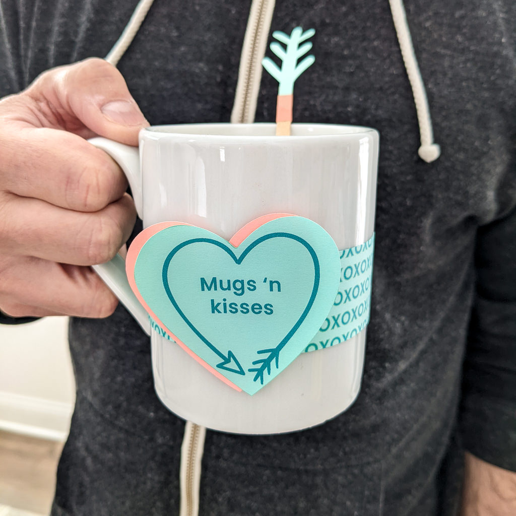 'Mugs and Kisses' DIY coffee gift for Valentine's Day