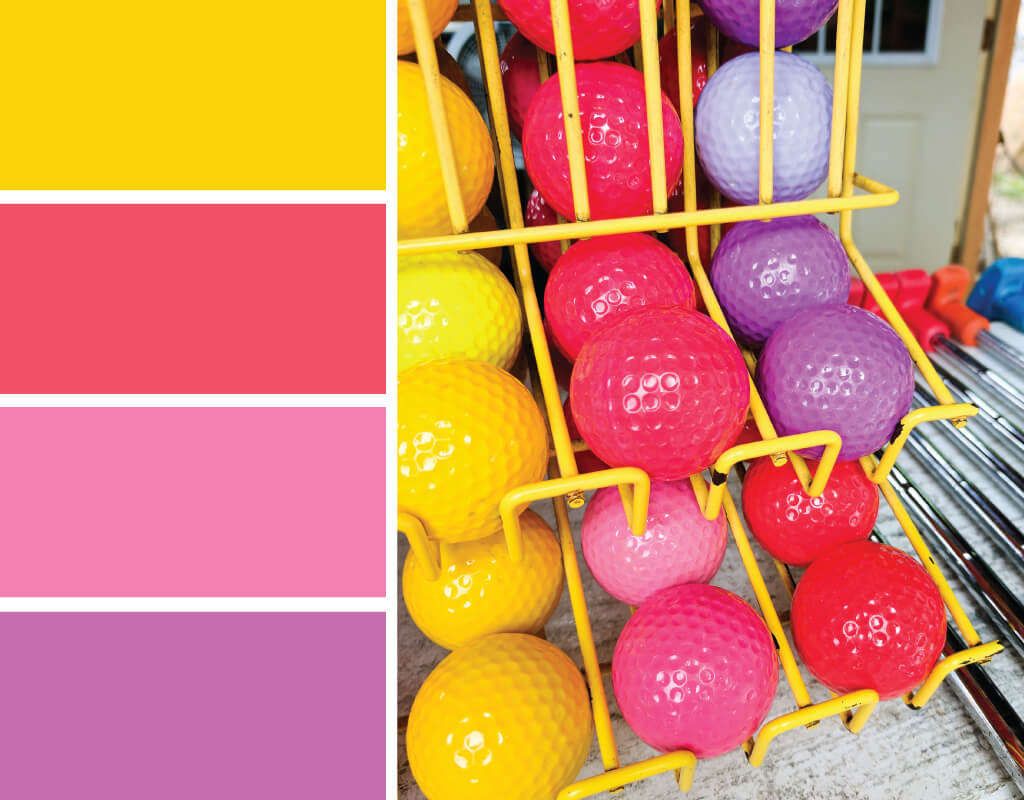 Summer color palette inspiration: Miniature Golf. Try this summer-inspired color palette on summer party decorations, cards, scrapbooking, summer wedding color palettes, birthday parties and more #Colorize #ABColorPalette #ad