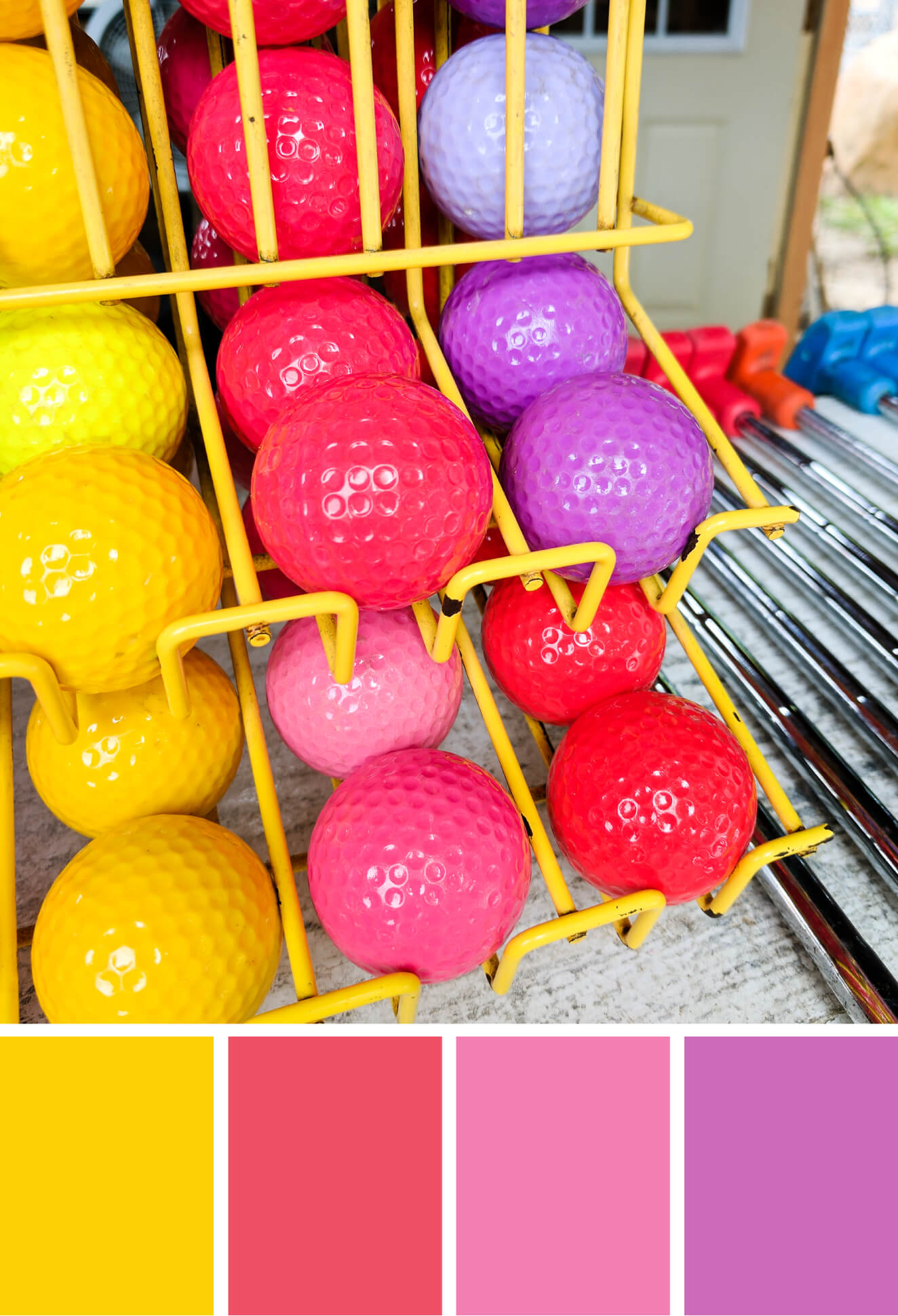 Summer color palette inspiration: Miniature Golf. Try this summer-inspired color palette on summer party decorations, cards, scrapbooking, summer wedding color palettes, birthday parties and more #Colorize #ABColorPalette #ad