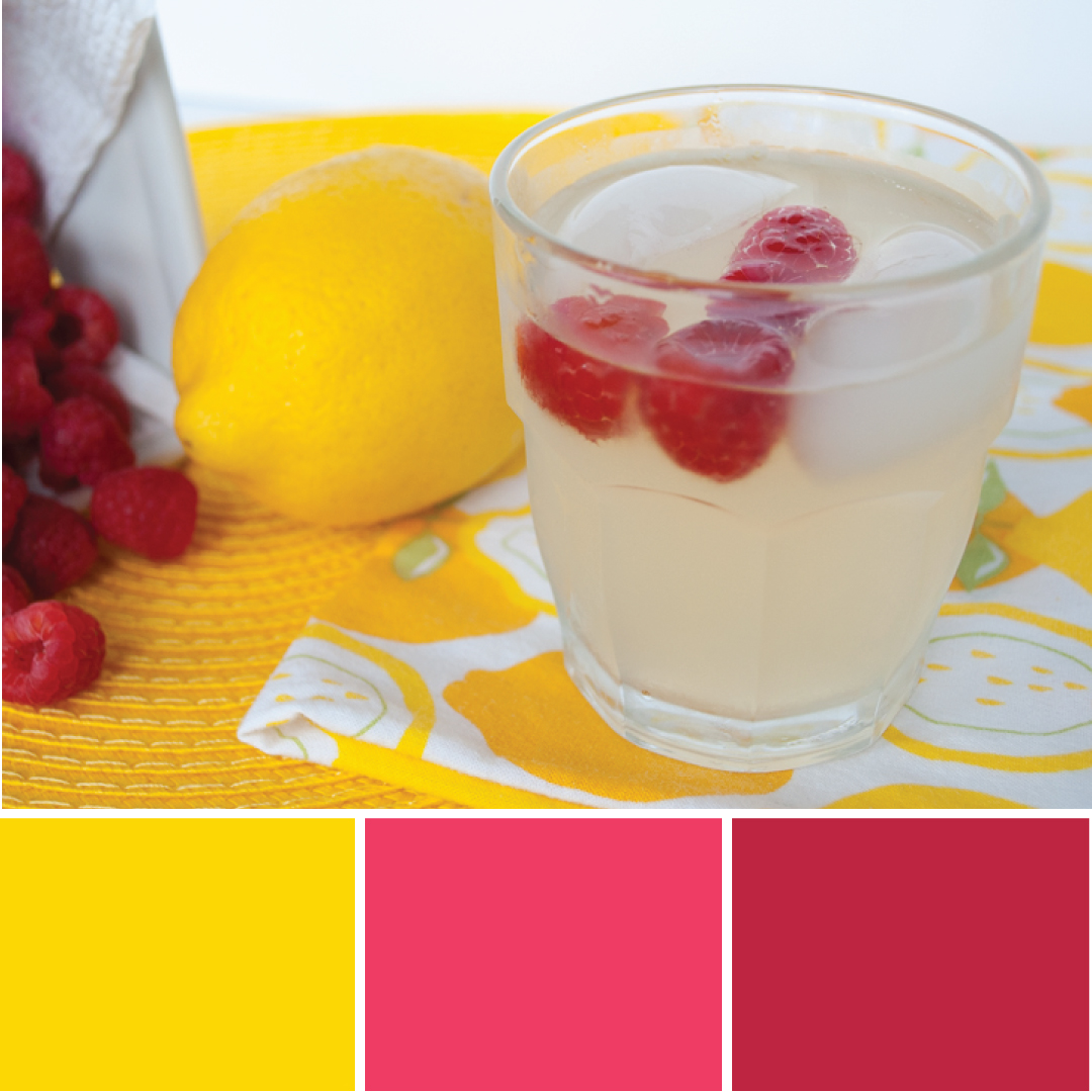 'School's out for the summer' color palette inspiration. Try this yellow and bright red color palette on your paper crafts, scrapbooks, seasonal wreaths, handmade cards, weddings, birthday parties and more #colorize #ABColorPalette