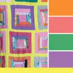 Color palette inspiration from a vintage Nashville quilt. Try this spring color palette on your paper crafts, scrapbooks, seasonal wreaths, handmade cards, weddings, birthday parties and more! #Colorize #ABColorPalette