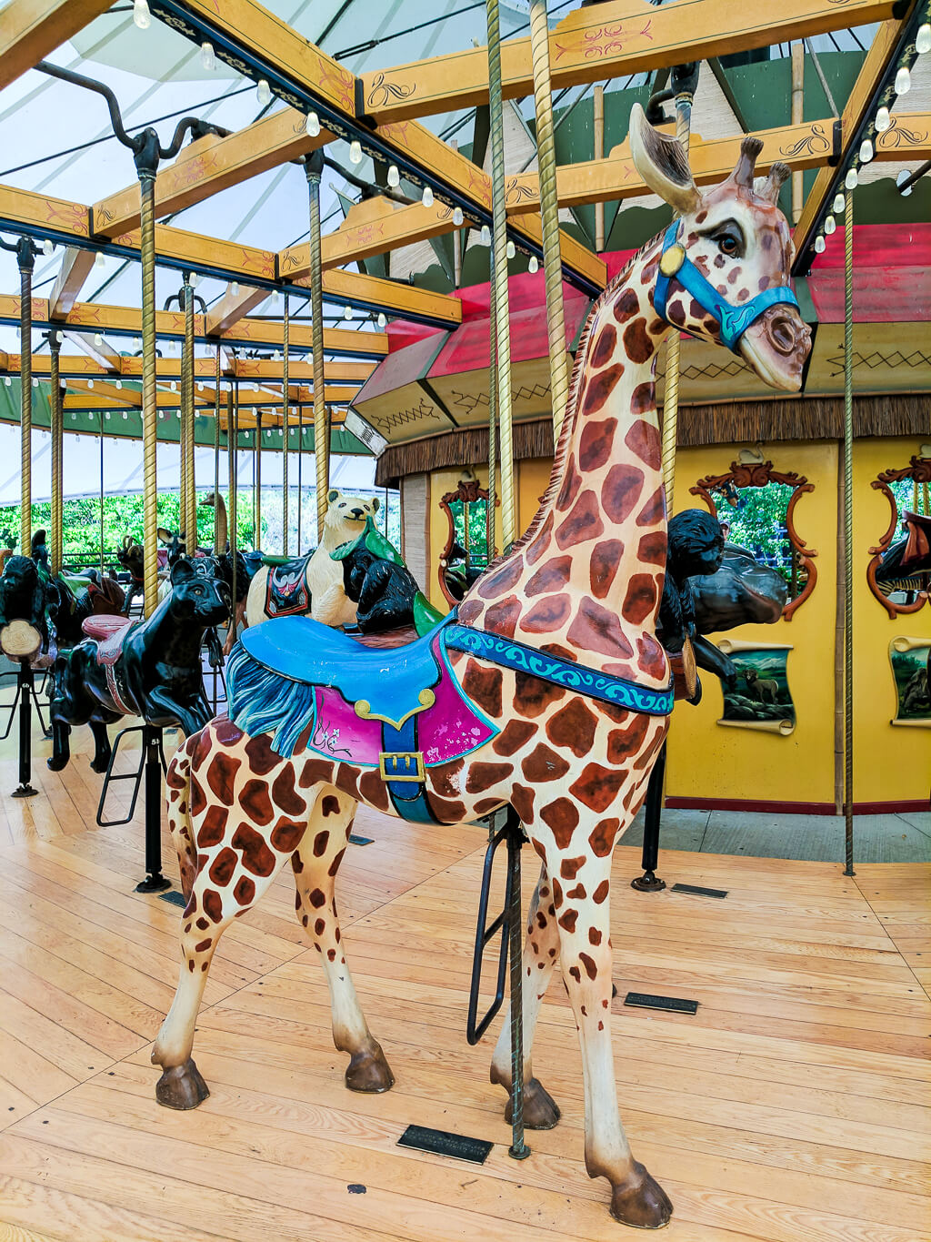 Giraffe carousel animal colors