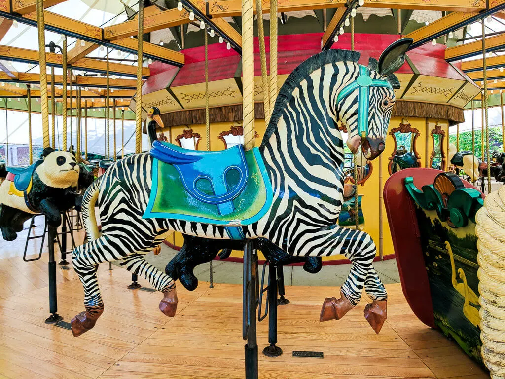 Zebra carousel animal colors