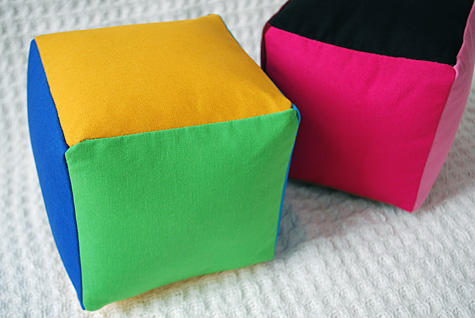 Merriment :: Colorful fabric baby stacking blocks by Kathy Beymer at MerrimentDesign.com